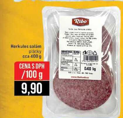 Herkules salám plátky cca 400 g 100g