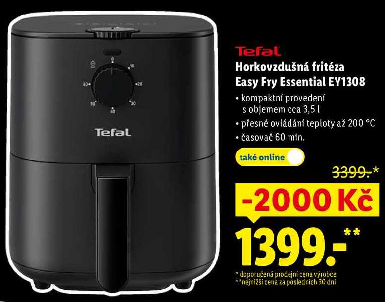 Tefal Horkovzdušná fritéza Easy Fry Essential EY1308