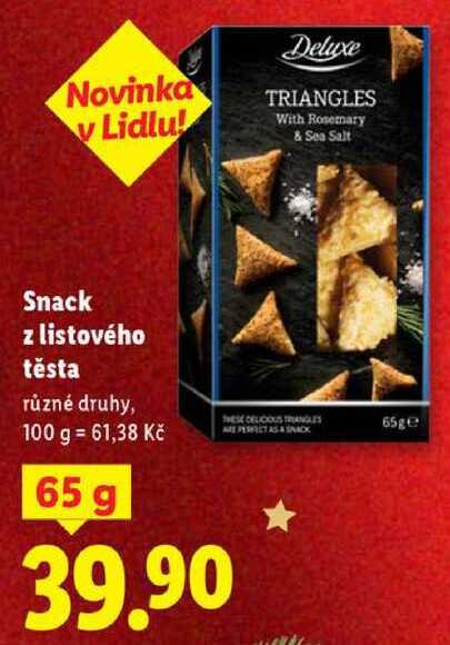Snack z listového těsta, 65 g