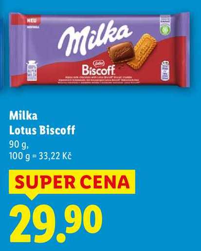 Milka Lotus Biscoff, 90 g