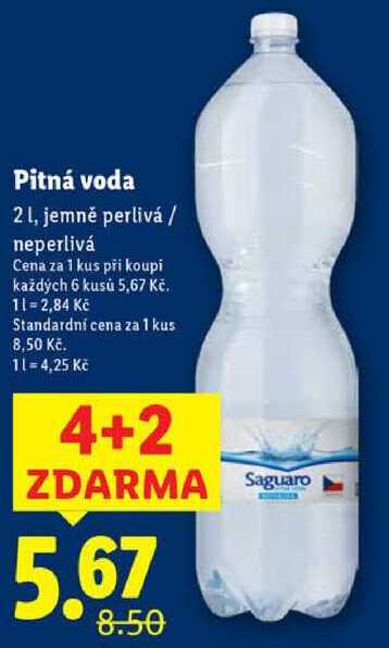Pitná voda, 2 l