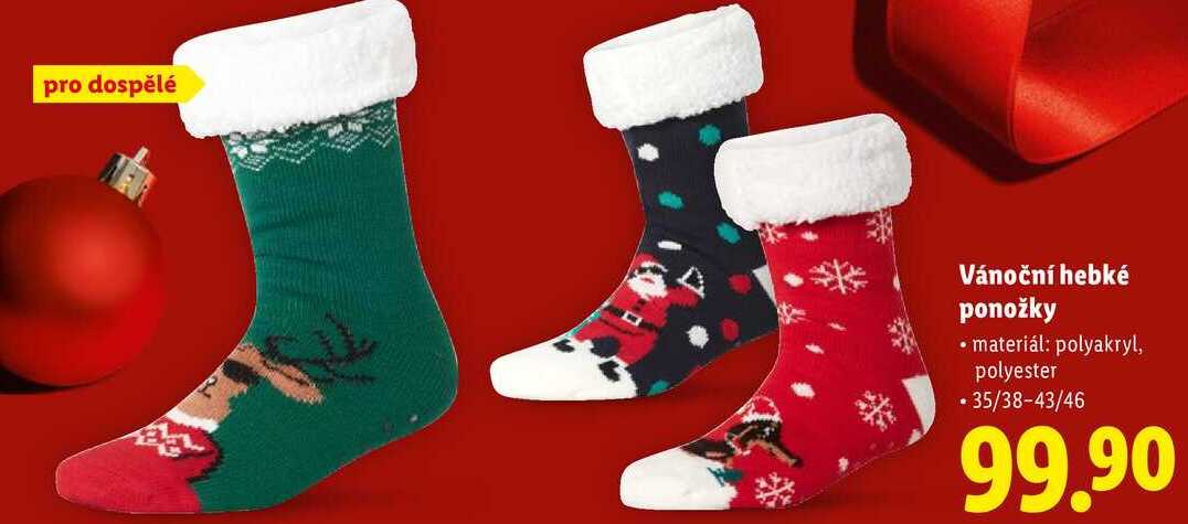 Vánoční hebké ponožky 