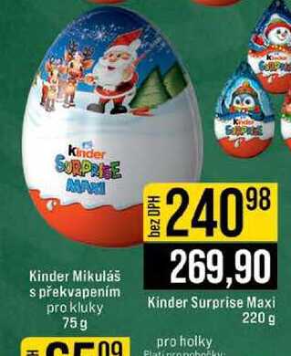 Kinder Surprise Maxi pro holky Flatir 220 g