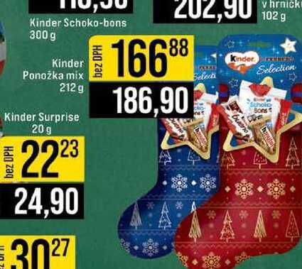 Kinder Ponožka mix 212 g 