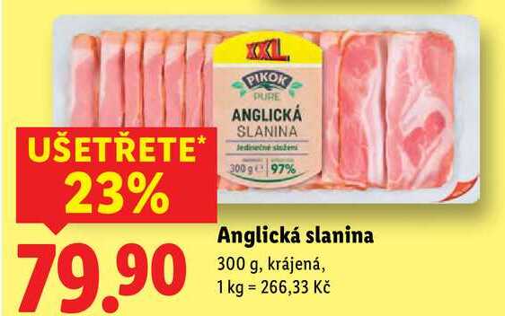 Anglická slanina, 300 g