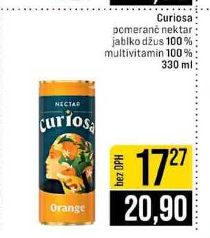 Curiosa pomeranč nektar jablko džus 100%; multivitamin 100% 330 ml