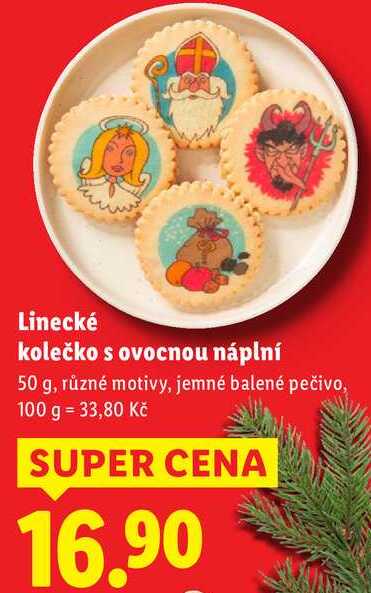 Linecké kolečko s ovocnou náplní, 50 g