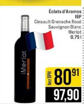 Éclats d'Aromes IGP Cinsault Grenache Rosé Sauvignon Blanc Merlot 0,75l