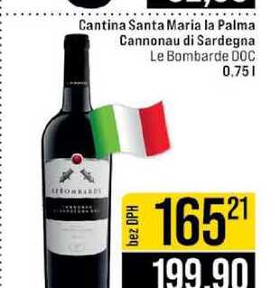 Cantina Santa Maria la Palma Cannonau di Sardegna Le Bombarde DOC 0,75l