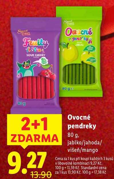 Ovocné pendreky, 80 g