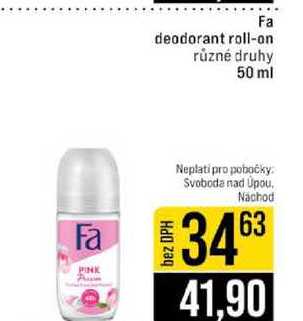 Fa deodorant roll-on různé druhy 50 ml 