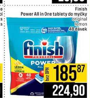 Finish Power All in One tablety do myčky original lemon 48 dávek