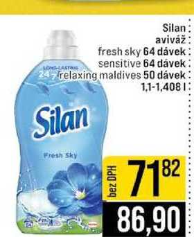 Silan aviváž fresh sky 64 dávek sensitive 64 dávek relaxing maldives 50 dávek 1,1-1,408l