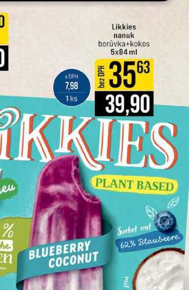 Likkies nanuk borůvka+kokos 5x84 ml 
