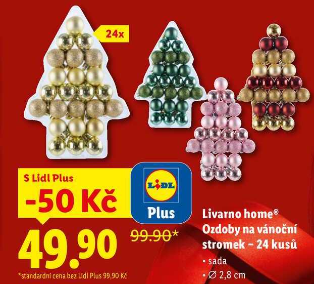 Livarno home Ozdoby na vánoční stromek - 24 kusů