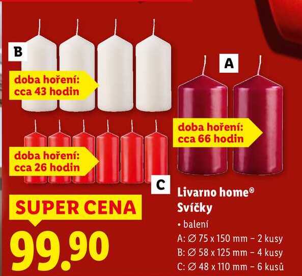 Livarno home Svíčky