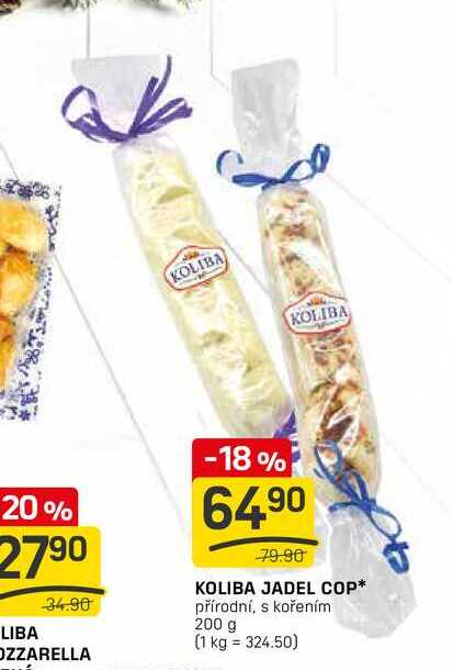 KOLIBA JADEL COP přírodní, s kořením 200 g