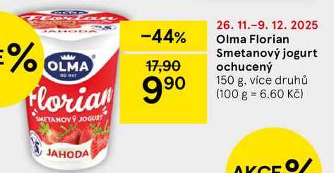 Olma Florian Smetanový jogurt ochucený, 150 g