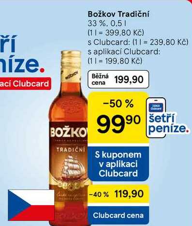 Božkov Tradiční 33 %, 0.5 l