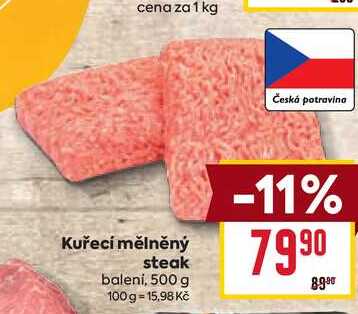 Kuřecí mělněný steak balení, 500 g
