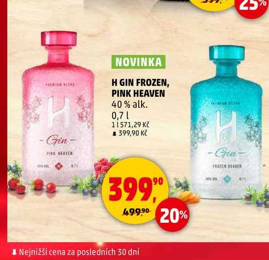 H GIN FROZEN, PINK HEAVEN, 0,7 l