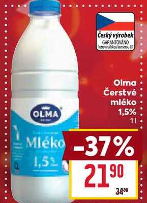 Olma Čerstvé mléko 1,5% 1l