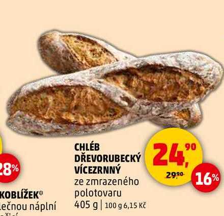 CHLÉB DŘEVORUBECKÝ VÍCEZRNNÝ, 405 g 