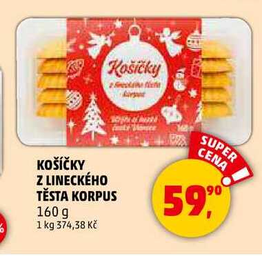 KOŠÍČKY Z LINECKÉHO TĚSTA KORPUS, 160 g
