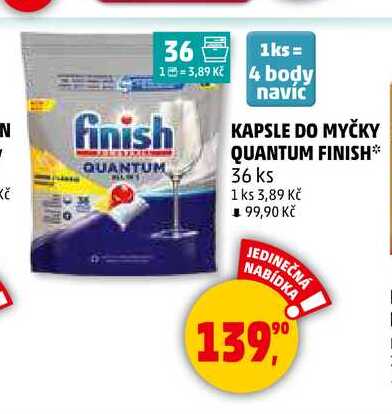 KAPSLE DO MYČKY QUANTUM FINISH, 36 ks
