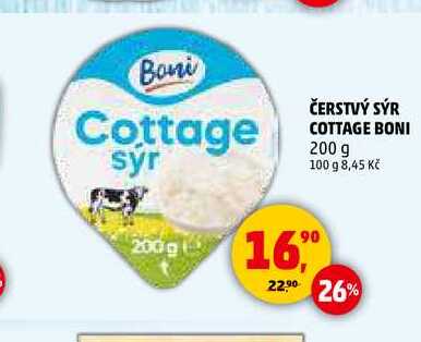 ČERSTVÝ SÝR COTTAGE BONI, 200 g