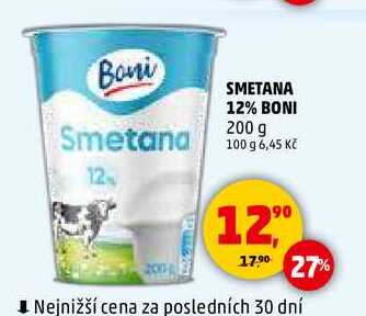 SMETANA 12% BONI, 200 g 