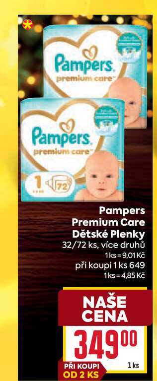 Pampers Premium Care Dětské Plenky 32/72 ks