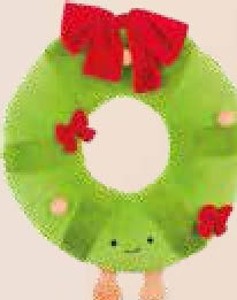 Dekorační polštář ve tvaru vánočního věnce