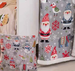 Coral Fleece Vánoční sada deka a polštář