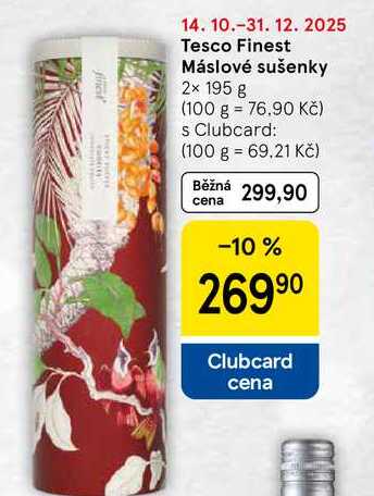 Tesco Finest Máslové sušenky, 2x 195 g