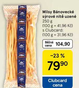 Milsy Bánovecké sýrové nitě uzené, 250 g