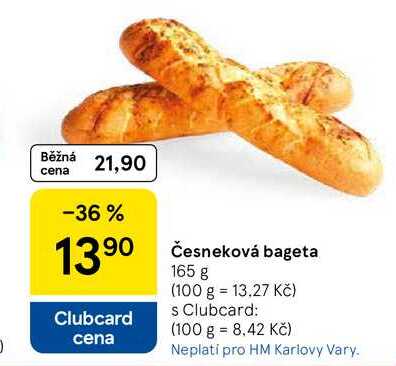 Česneková bageta, 165 g 