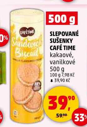 SLEPOVANÉ SUŠENKY CAFÉ TIME, 500 g