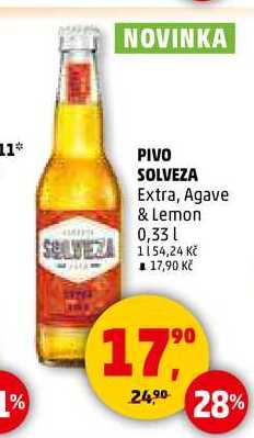 PIVO SOLVEZA Extra, Agave & Lemon, 0,33 l