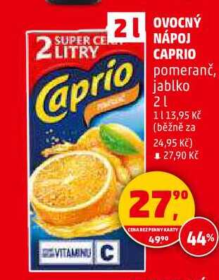 OVOCNÝ NÁPOJ CAPRIO, 2 l