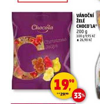 VÁNOČNÍ ŽELÉ CHOCO'LA, 200 g