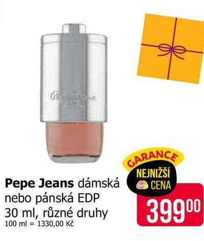 Pepe Jeans dámská nebo pánská EDP 30 ml, různé druhy 