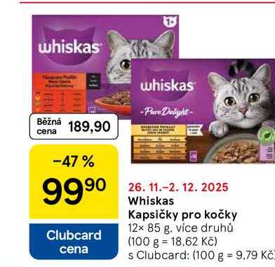 Whiskas Kapsičky pro kočky, 12× 85 g 