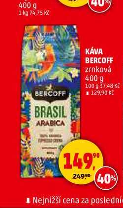 KÁVA BERCOFF zrnková, 400 g 