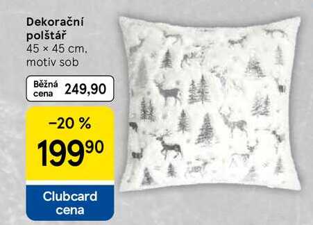 Dekorační polštář, 45 x 45 cm. motiv sob