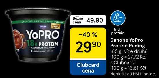 Danone YoPro Protein Puding, 180 g, více druhů 