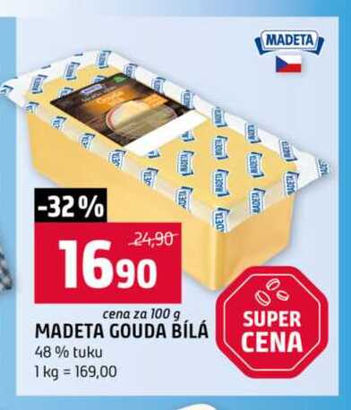 MADETA GOUDA BÍLÁ 48% tuku 100g