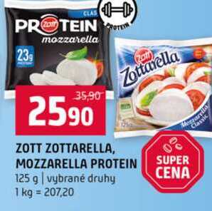 ZOTT Zottarella MOZZARELLA PROTEIN 125 g vybrané druhy 