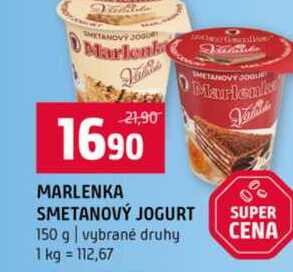 MARLENKA SMETANOVÝ JOGURT 150 g vybrané druhy