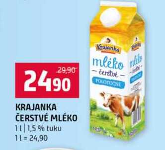 KRAJANKA ČERSTVÉ MLÉKO 1l 1,5% tuku